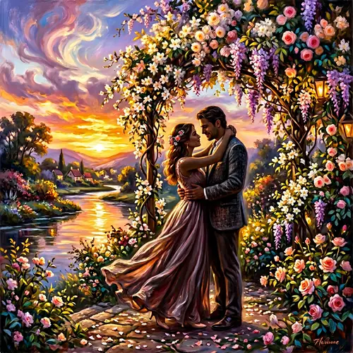 Enchanted Twilight Love: Blossoms & Romance