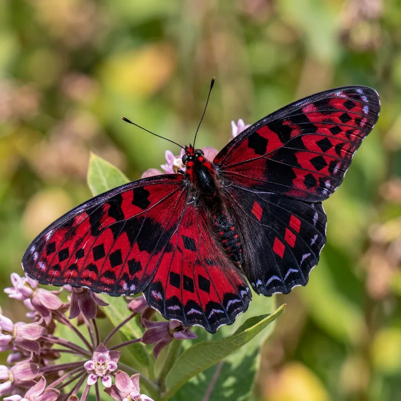 Harley Quinn Inspired Red and Black Butterfly