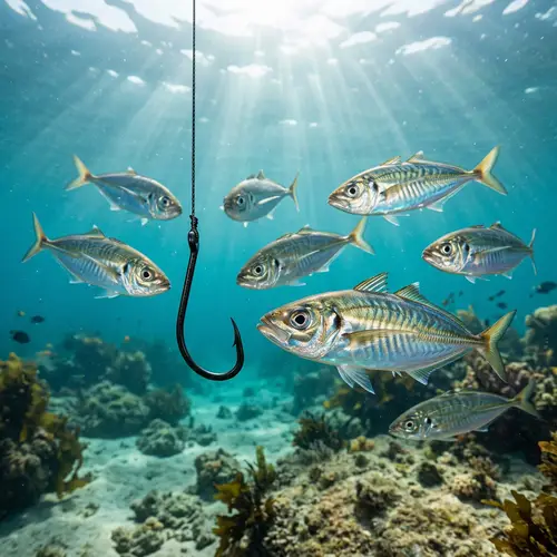 Shimmering Horse Mackerel Eye Carbon Fiber Fishing Hook