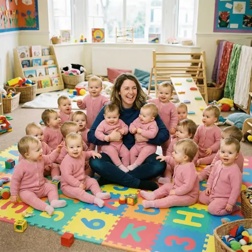 20 One-Year-Olds in Pink Onesies: A Unique Family!