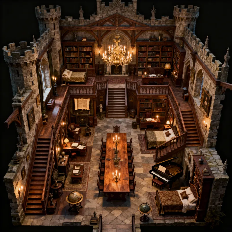 Victorian Castle Interior for D&D Campaign Victorian Castle Interior for D&D Campaign