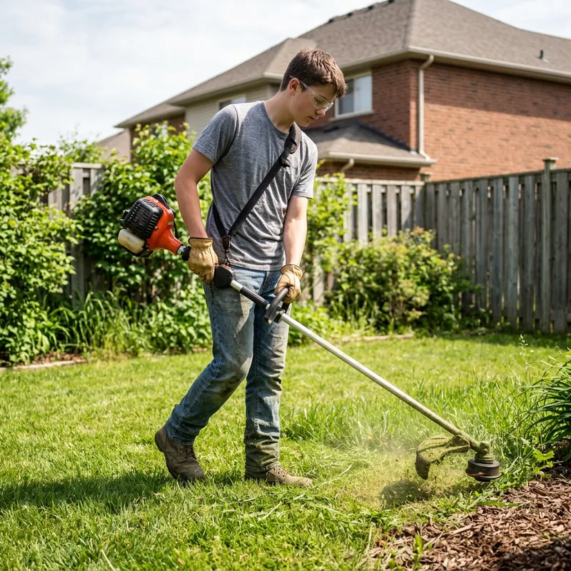 Teen Lawn Care: Mastering Weed Cutting Skills