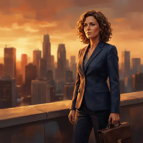 Cinematic Portrait of a Confident Businesswoman