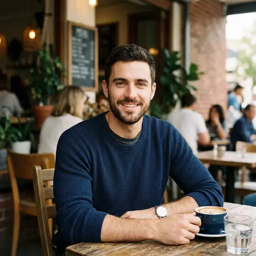 Handsome Man with Brown Eyes for Dating Profile