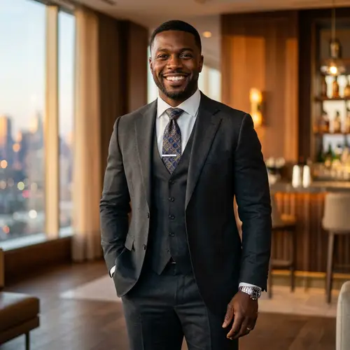 Elegant Black Business Model in Portrait Photography