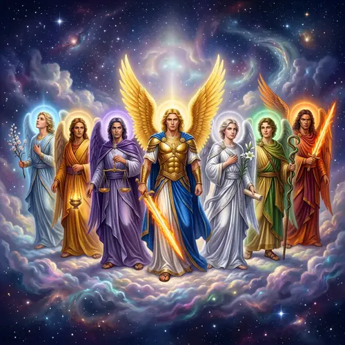 Archangels in First Book of Enoch Art
