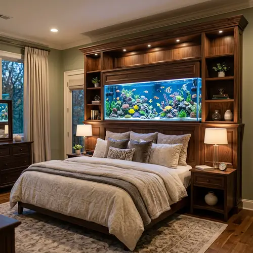 Custom Aquarium Headboard for Bedrooms