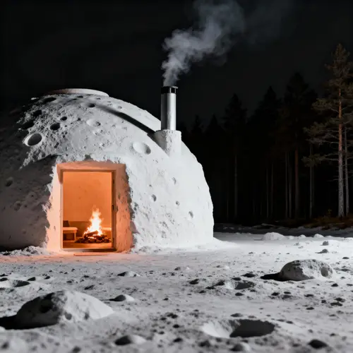 Viking Bathhouse: Unique Moonlight Construction