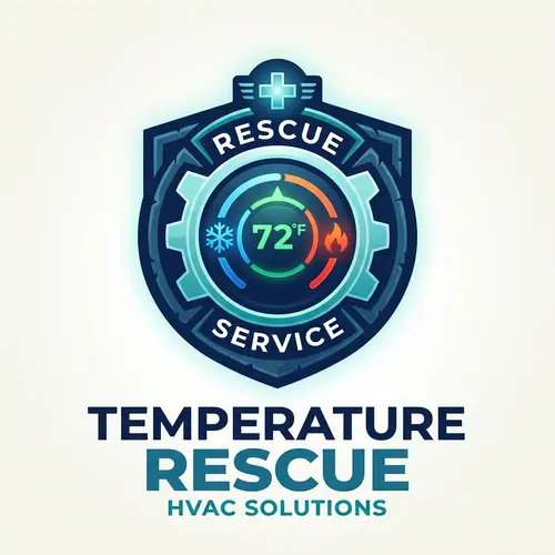 Temperature Rescue | HVAC Company Logo Design