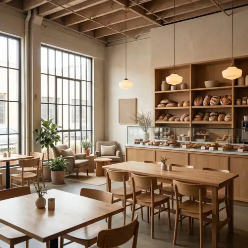 Modern Cafe Bakery Design with Cozy Atmosphere