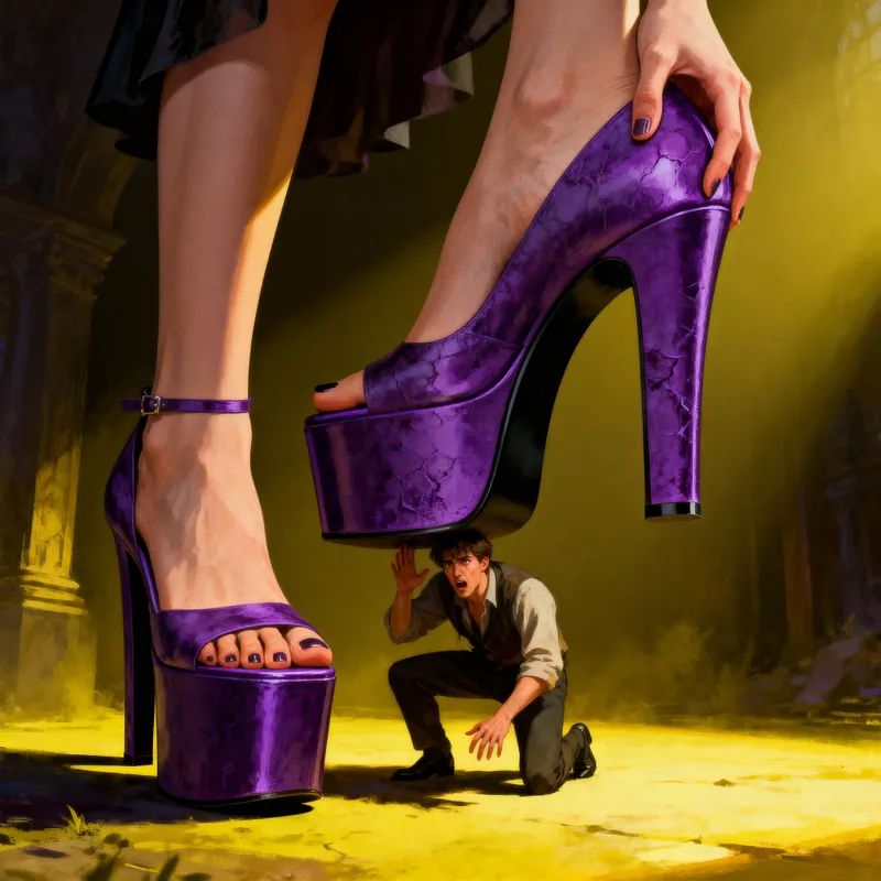 Gothic Purple Heels: A Dominant Style Statement