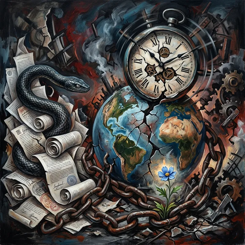 Unethical Business Practices Depicted in Abstract Art