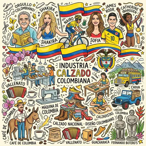 Doodle Art Celebrating Colombian Culture & Fashion