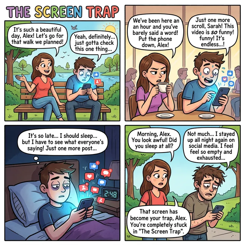 The Screen Trap: A Comic on Tech Addiction
