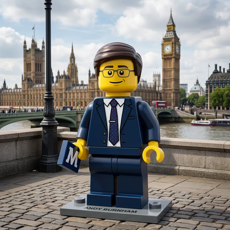 Andy Burnham Lego Minifigure 3D Render Andy Burnham Lego Minifigure 3D Render