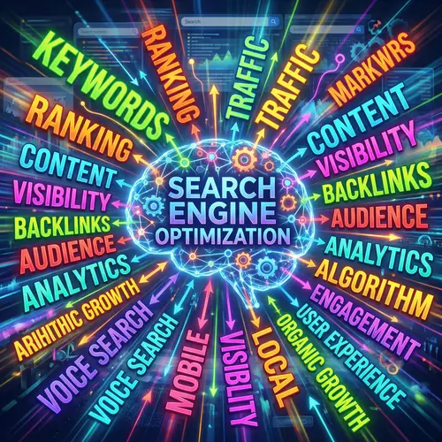 Dynamic & Vibrant Search Engine Optimization Visual