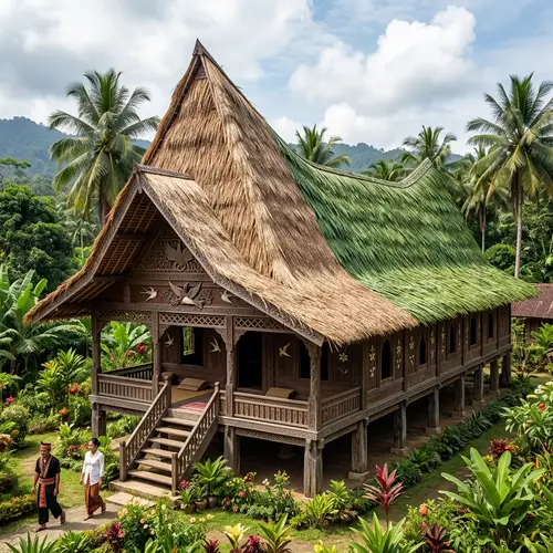 Roof Transformation: Nias and Ambon Traditional House Fusion Design