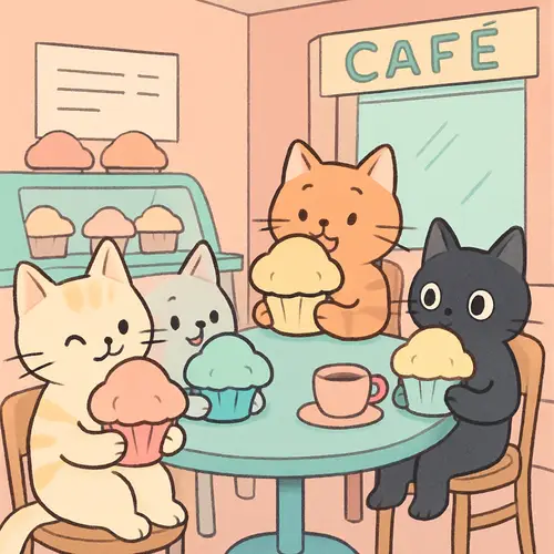 Cute Cats and Pastel Muffins: Comic Café