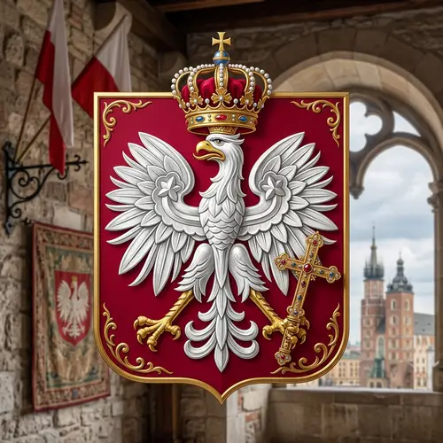 Polish Eagle with Crown and Cross