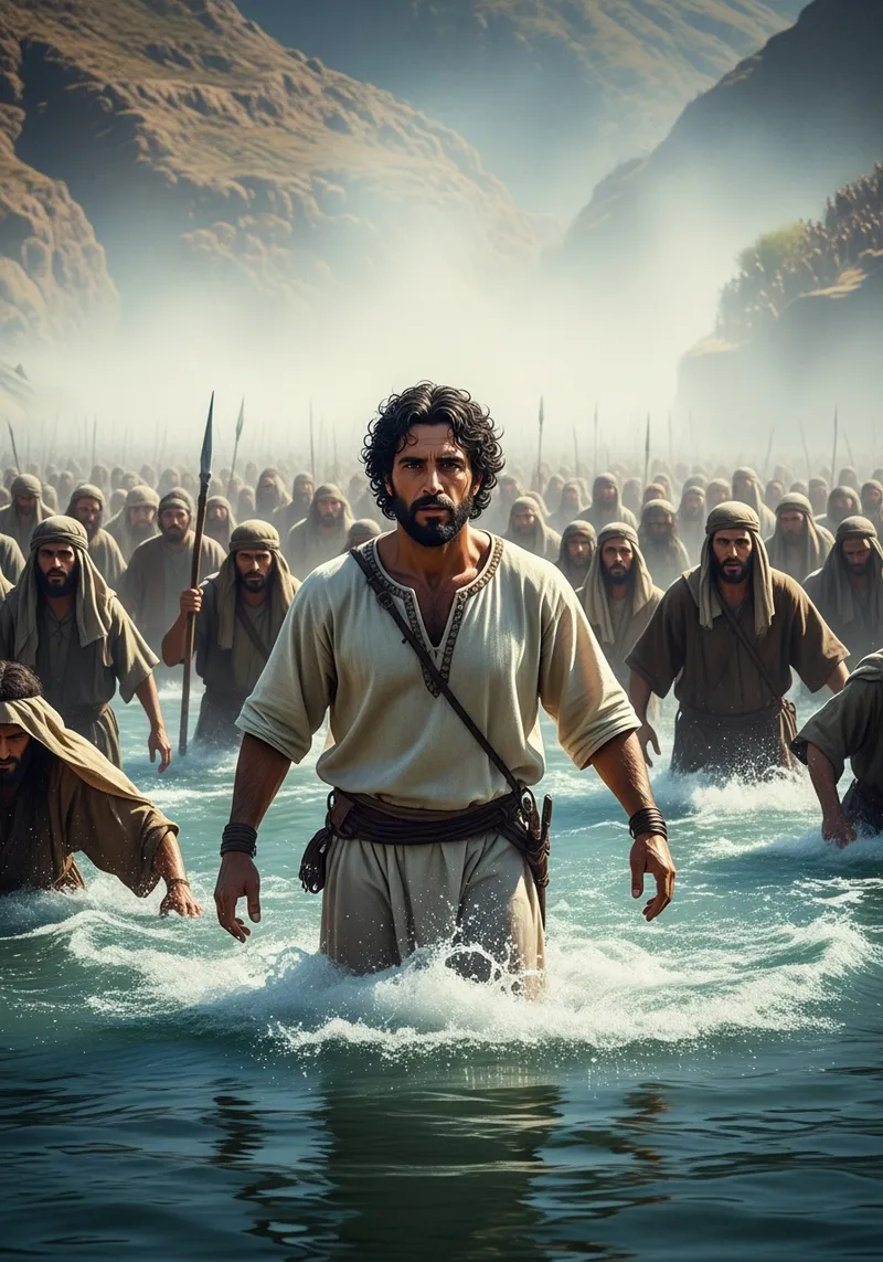 Joshua Crossing the Jordan River - Biblical Story