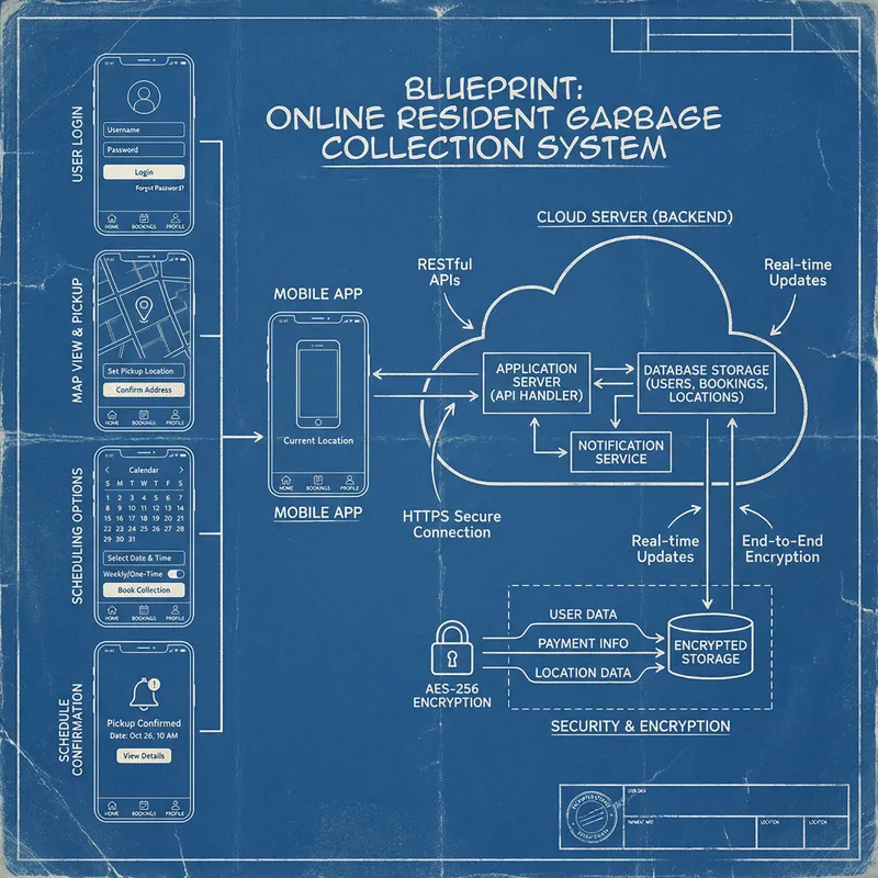 Garbage Collection Booking System | Mobile App Design