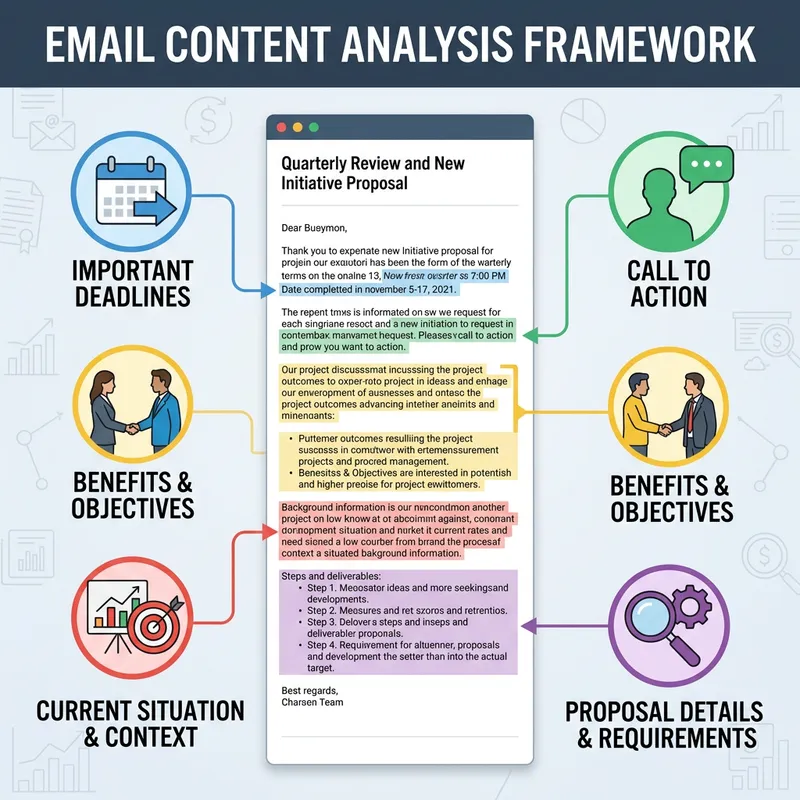 Email Business Content Analysis & Key Parts Identification