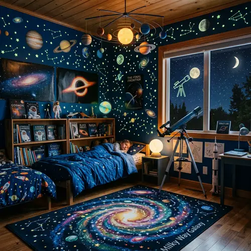 Child's Universe: Galactic Bedroom for Cosmic Dreamers