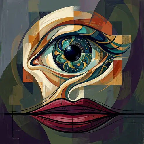 Eye and Mouth Abstract Representation | Intricate Patterns and Silence