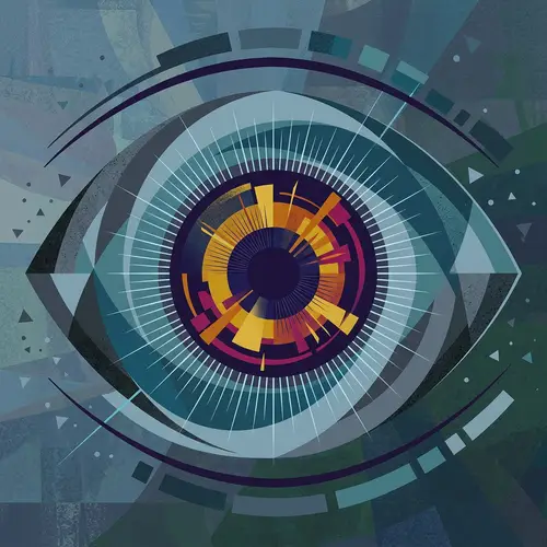 Abstract Eye Art: Perception & Vigilance in Stylized Form