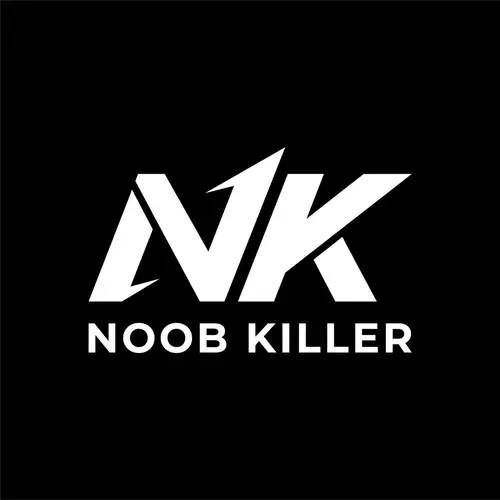 NK Game Logo Design - Modern 2D Noob Killer Graphic