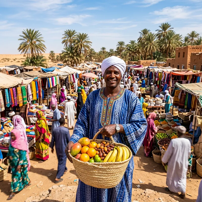Sudanese Man | Cultural Portrait in Traditional Setting