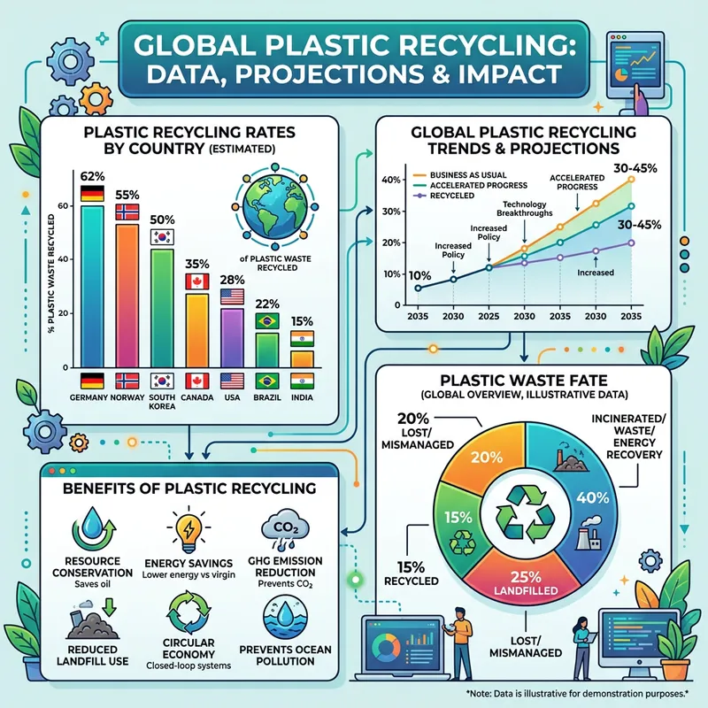 Impressive Plastic Recycling Data: Country Comparison & Projections
