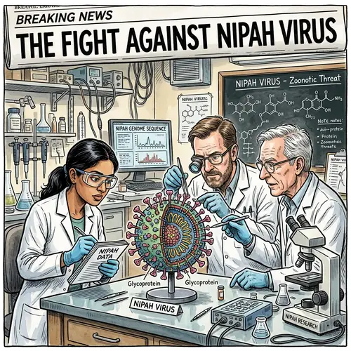 Breaking News: Fighting Nipah Virus - Scientific Laboratory Scene