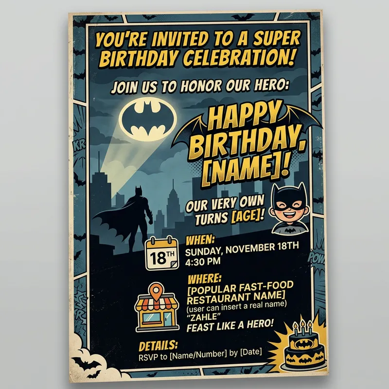 Tony Zougheib's Batman-Themed Birthday Party | Sunday, 18th November 4:30 PM