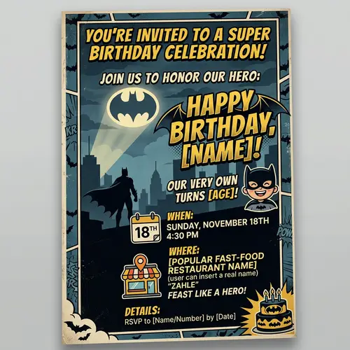 Exciting Vigilante-Themed Birthday Celebration | Sunday, 18th November 4:30 PM
