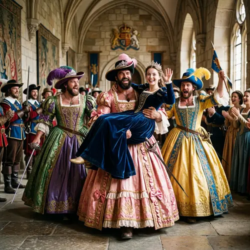 Three Musketeers Save the Princess - Unique Art