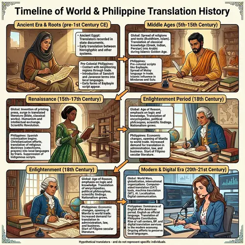 Timeline of Translation History in the World and Philippines