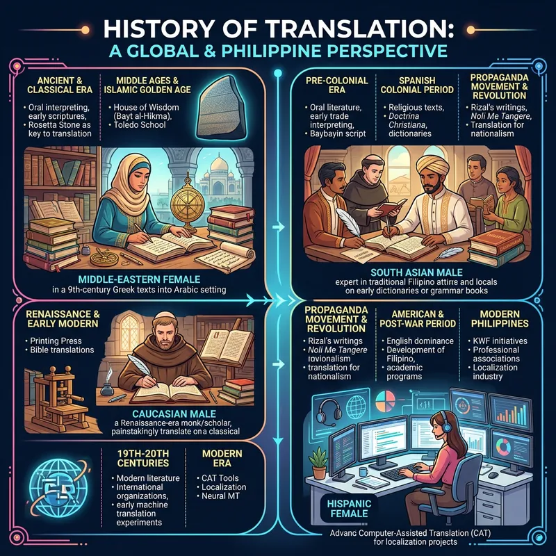 Global Timeline of Language Translation History with Linguists Image Global Timeline of Language Translation History with Linguists Image