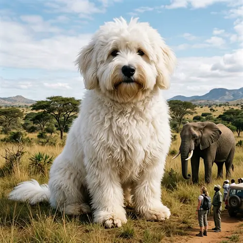 Extraordinarily Large Cotton de Tulear Dog