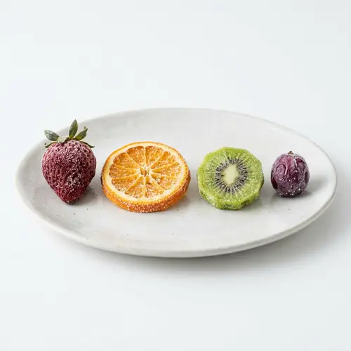 Elegant Frozen Dried Fruits in Minimalist Style