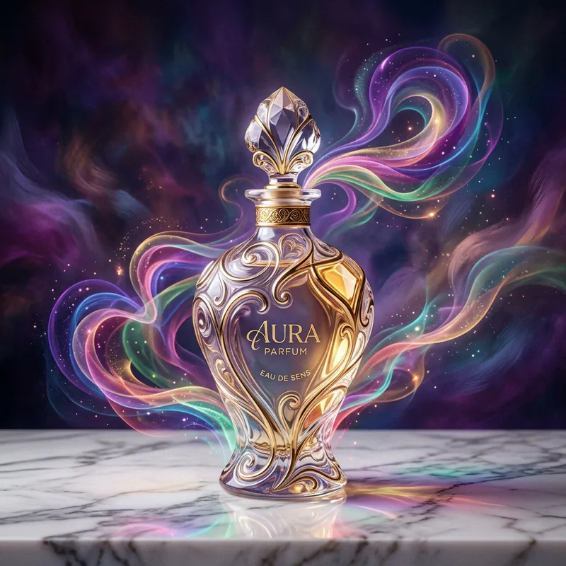 Abstract Perfume Bottle Visualization | Fragrance Concept