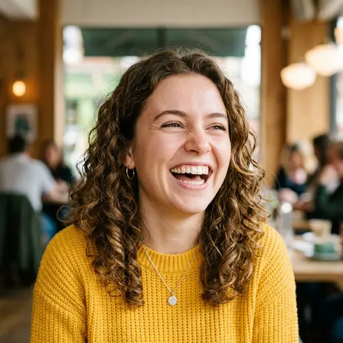 Amélie: Bright & Joyful Young Woman | Radiant Smile & Laughter