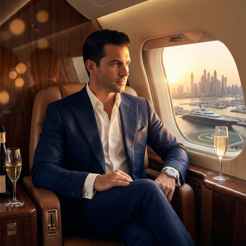 Ultra-Wealthy Portrait in Tailored Elegance