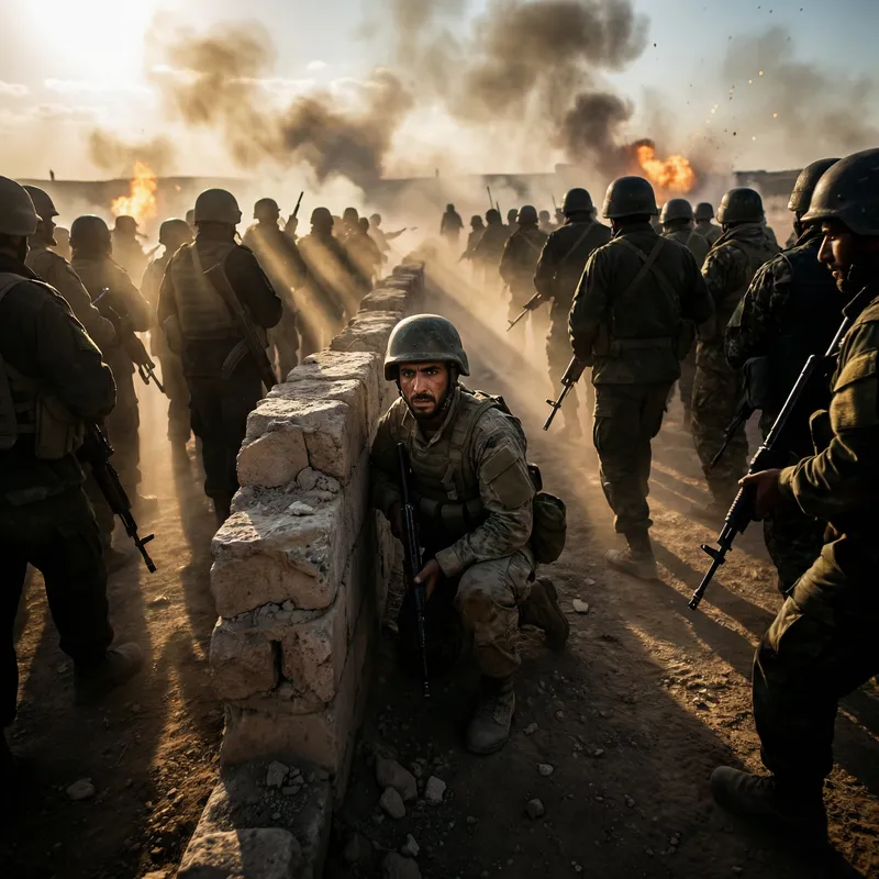 Valiant Soldier on Battlefield: Heroic Final Stand