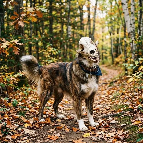 Skulldog: Unique Fusion Creature with Skeletal Canine Features