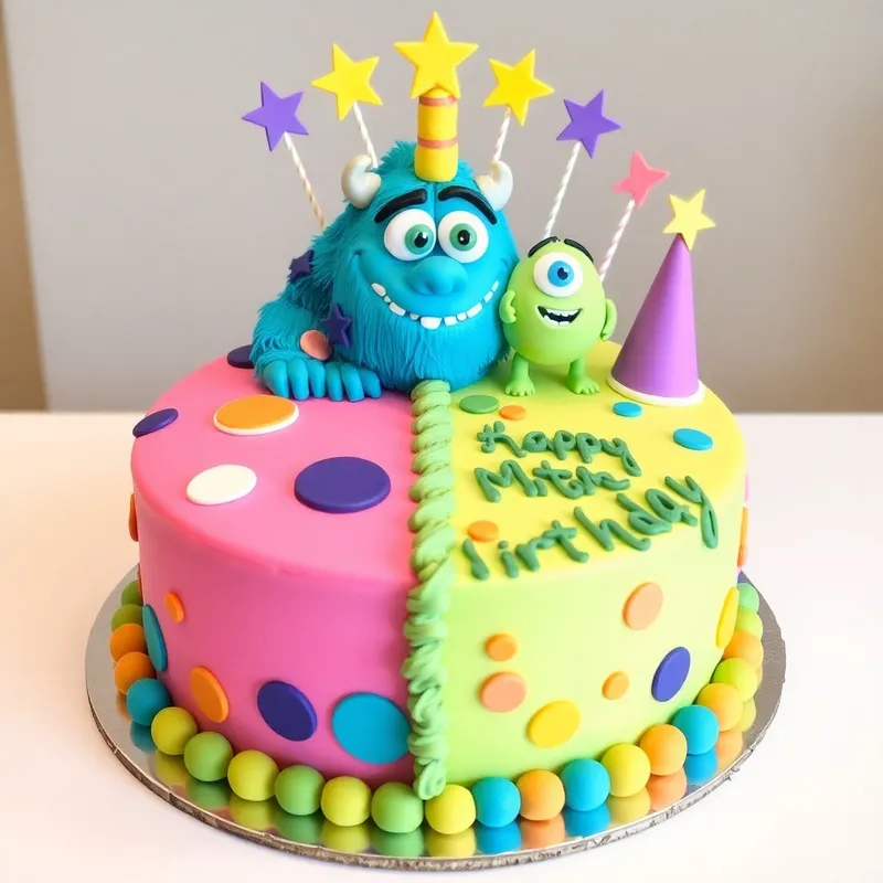 Colorful Birthday Cake with Mike & My Little Academy