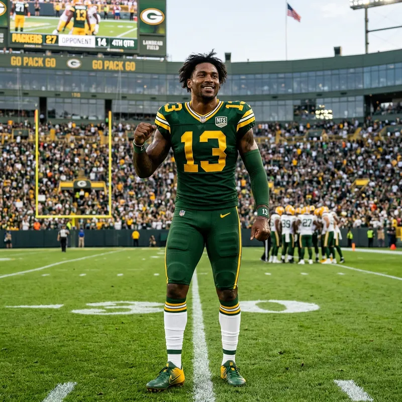 Green Bay Packers Player No. 13 Photo