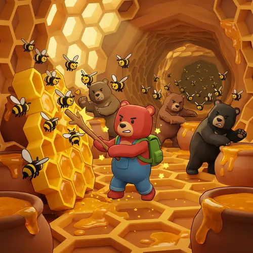 Super Bear Adventure: Red Bear Skin in Wild Bear Hive