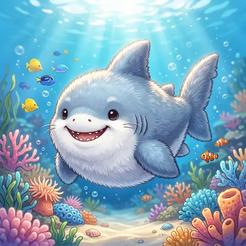 Cute Chubby Furry Shark