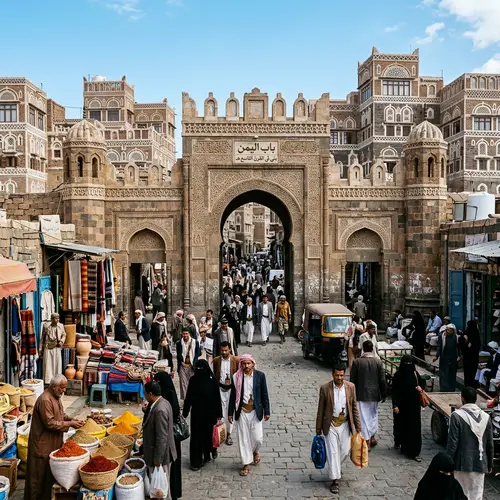 Bab al-Yemen, Iconic Gateway in Sana'a, Yemen | Historical Heritage